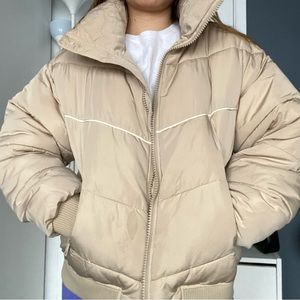 Beige puffer jacket
